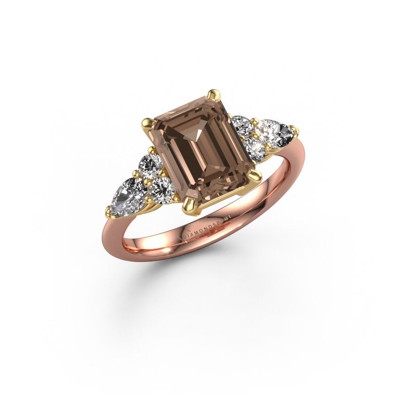 Promise ring Melani EME 585 rose gold brown diamond 3.22 crt