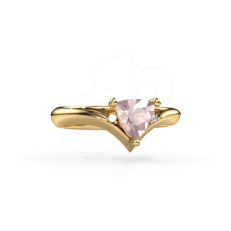 Ring Arlette 585 gold morganite champagne 7 mm