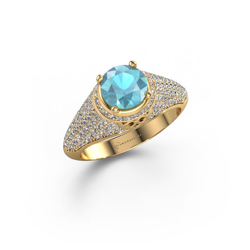 Ring Sharee 585 gold blue topaz 6.5 mm