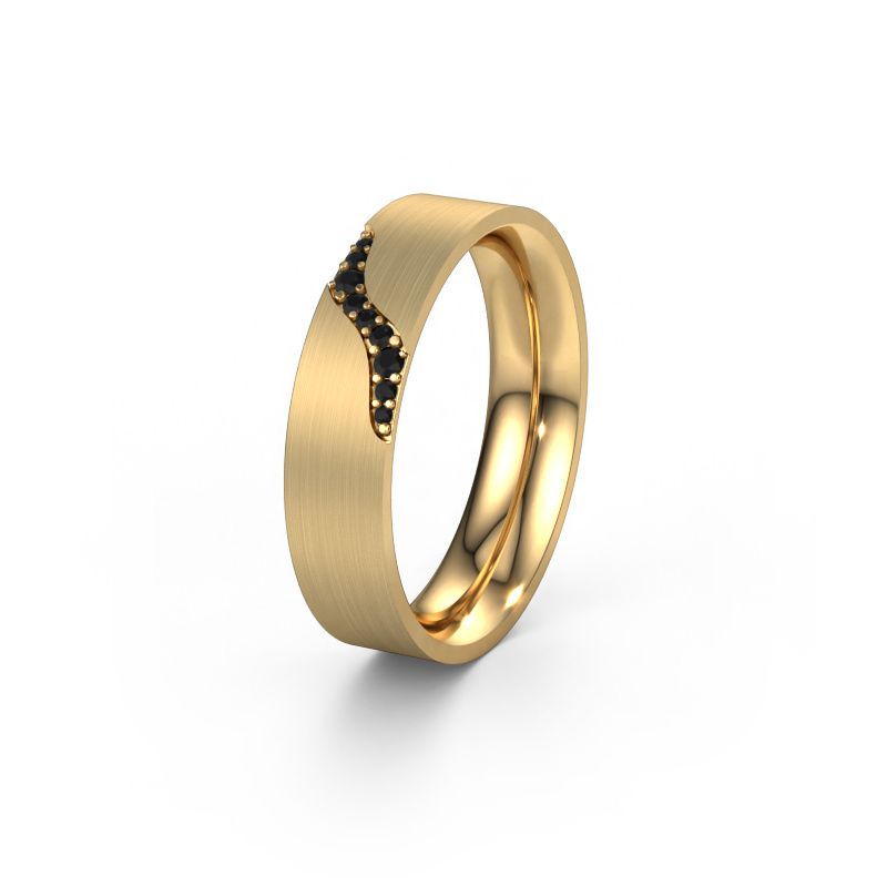 Ehering WH2100L46BM 585 Gold Schwarz Diamant ±6x2 mm