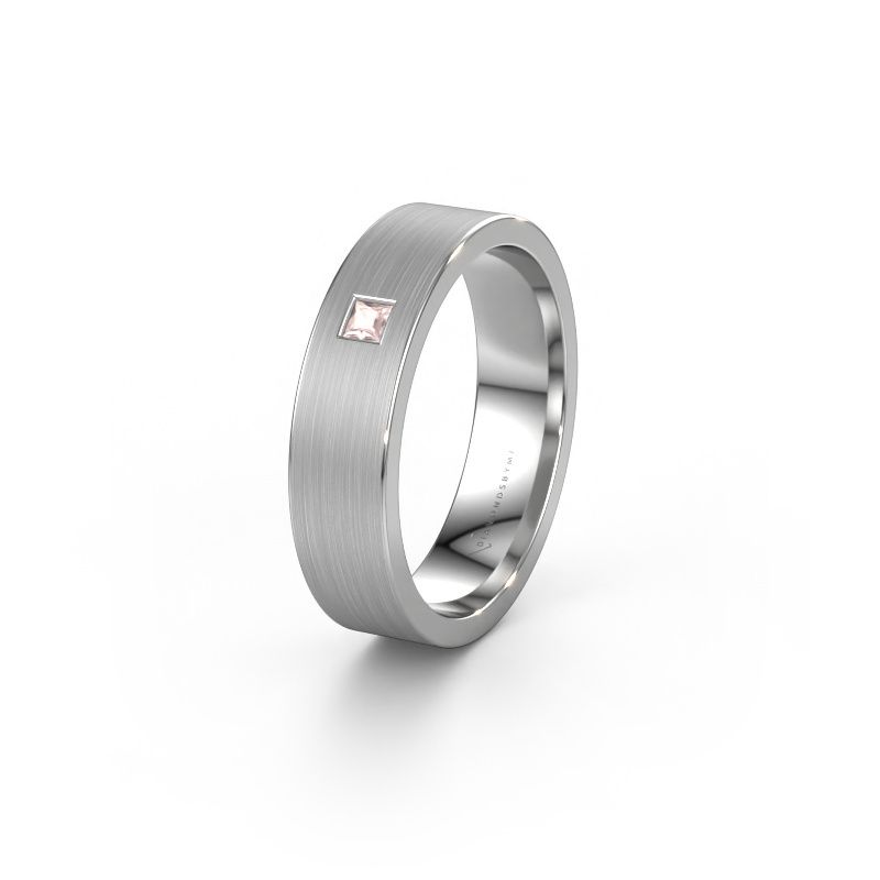 Ehering WH0101L15BMSQ 585 Weißgold Morganit Champagner ±5x2 mm