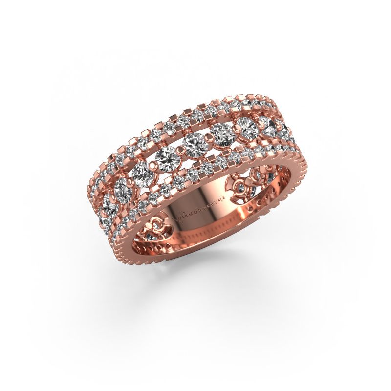 Ring Elizbeth 2 585 rose gold lab-grown diamond 1.785 crt