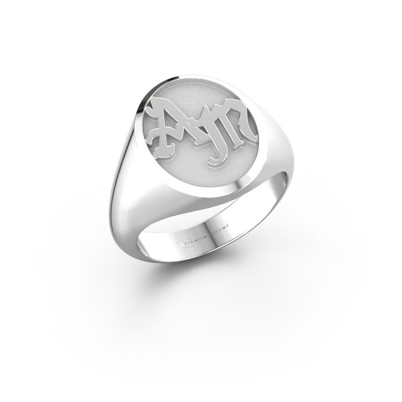 Monogram ring Brad 950 platinum