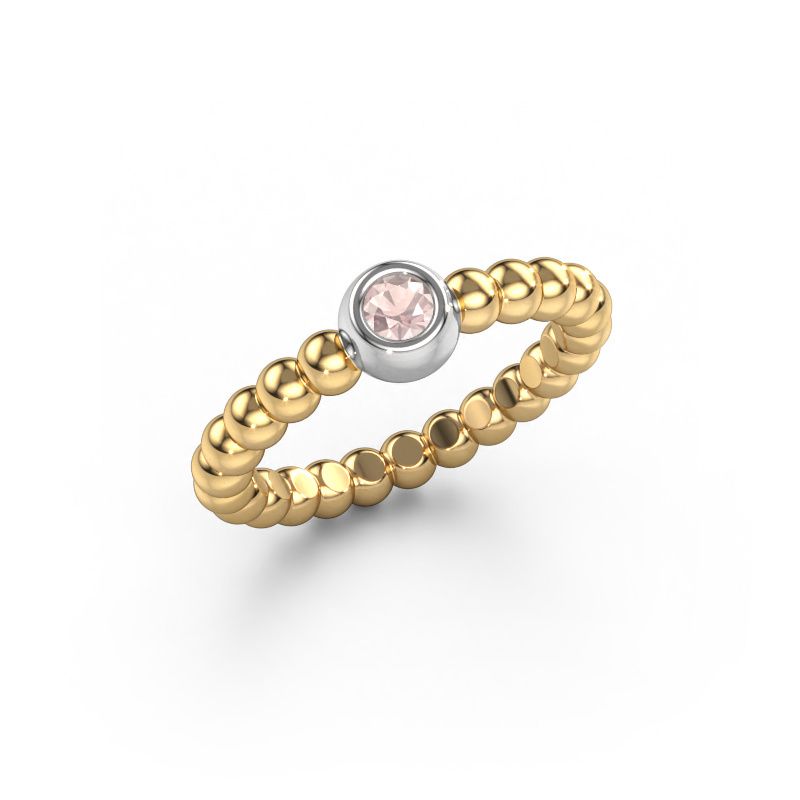Stackable ring Dini 585 gold morganite champagne 3 mm