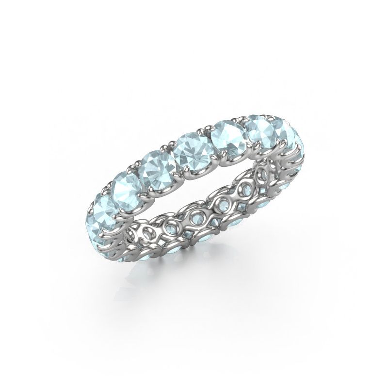 Bague superposable Estee 3.7 585 or blanc aigue-marine 3.7 mm