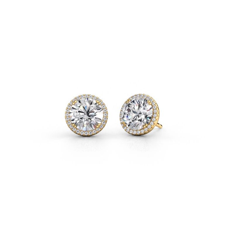Earrings Seline rnd 585 gold diamond 4.24 crt