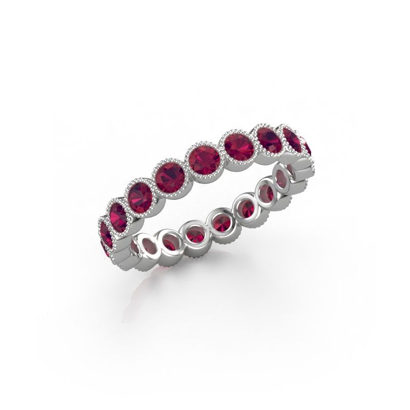 Bague Mariam 0.07 950 platine rhodolite 2.7 mm