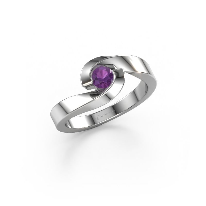 Ring Sheryl 585 Weißgold Amethyst 4 mm