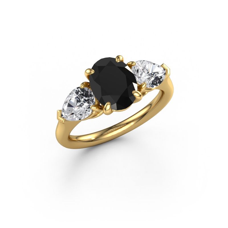 Verlobungsring Carma OVL 585 Gold Schwarz Diamant 3.46 crt