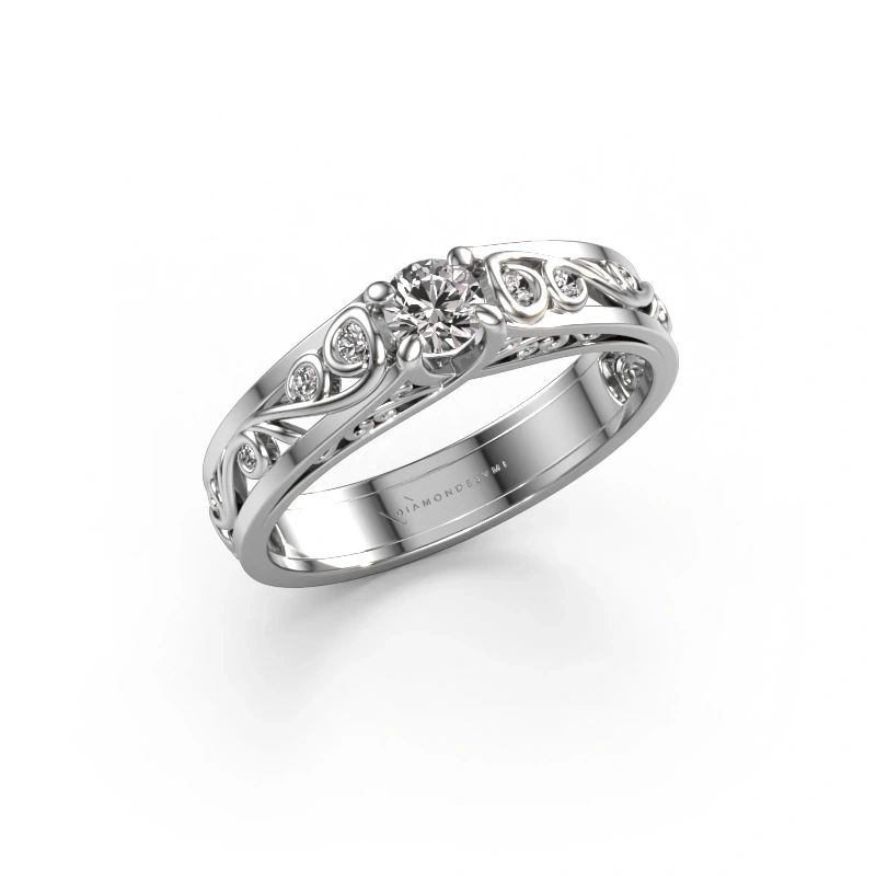 Ring Quinty 585 white gold diamond 0.335 crt
