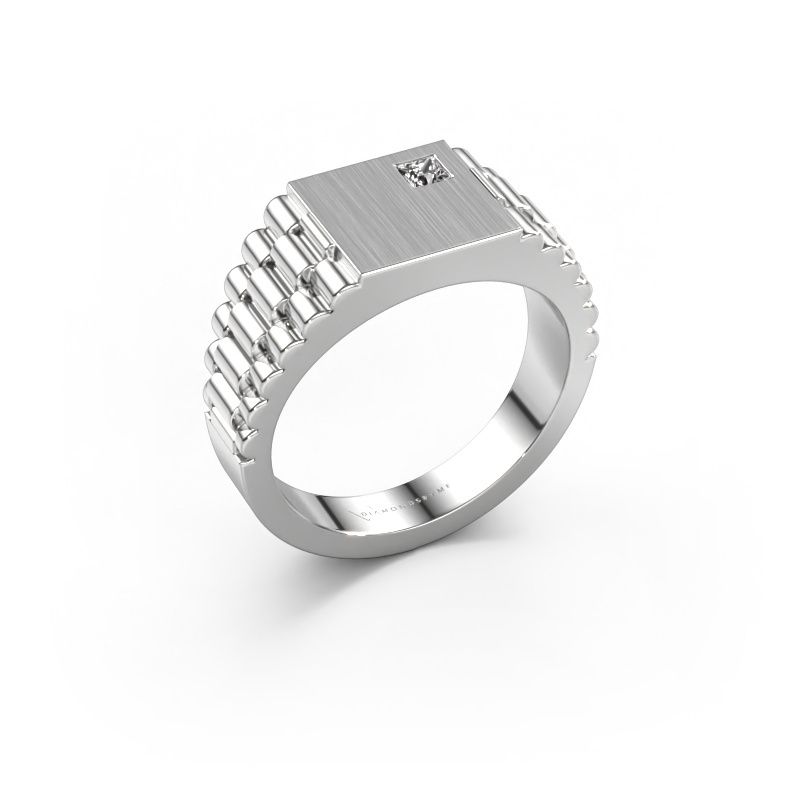 Men's ring Pelle 950 platinum diamond 0.17 crt