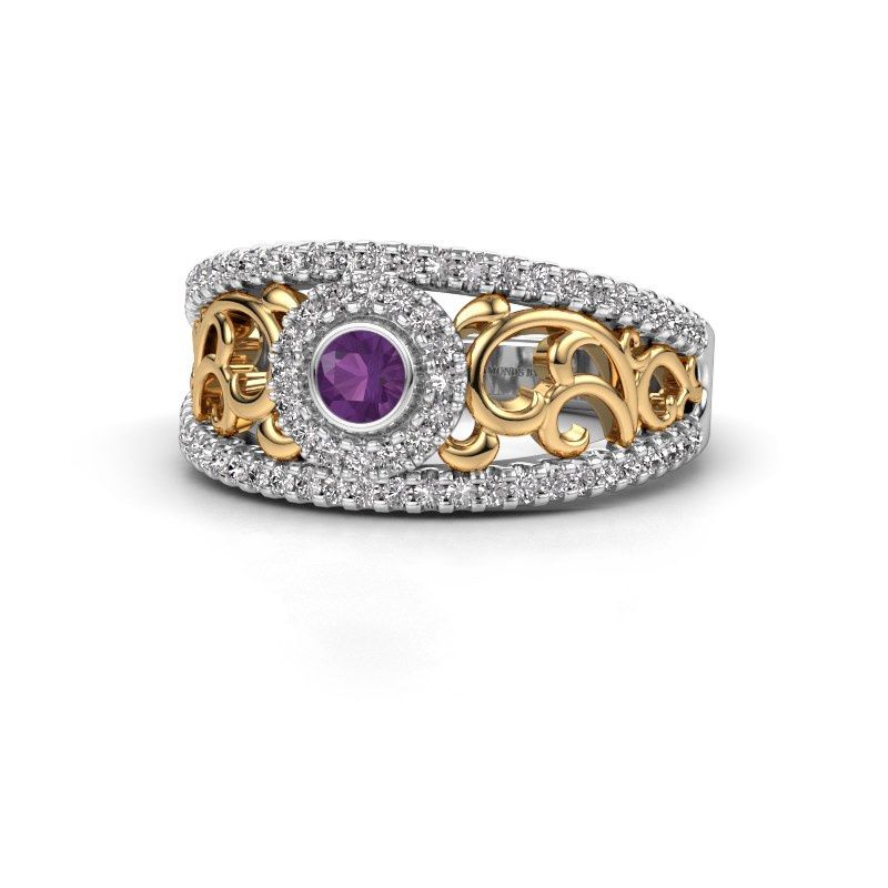 Image of Ring Lavona<br/>585 white gold<br/>Amethyst 3.4 mm