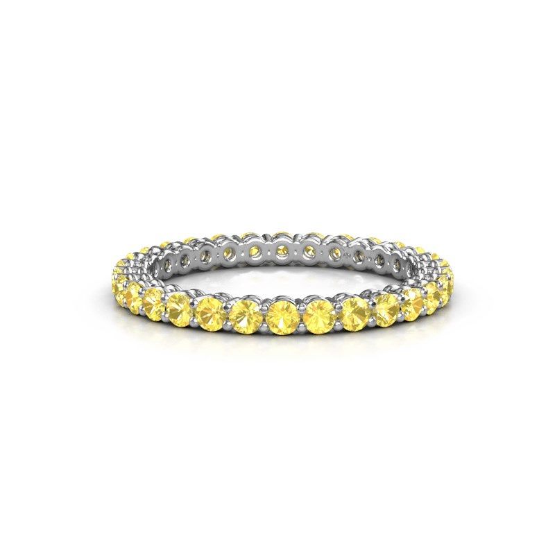 Image of Stackable ring Michelle full 2.0 950 platinum yellow sapphire 2 mm