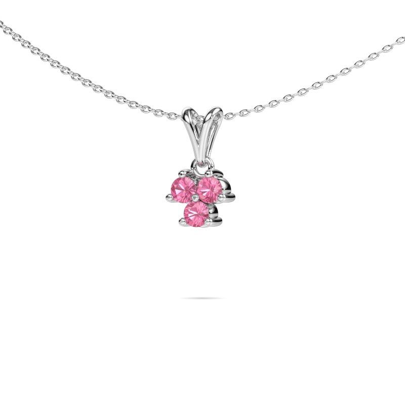 Pendant Shirlee 950 platinum pink sapphire 3 mm