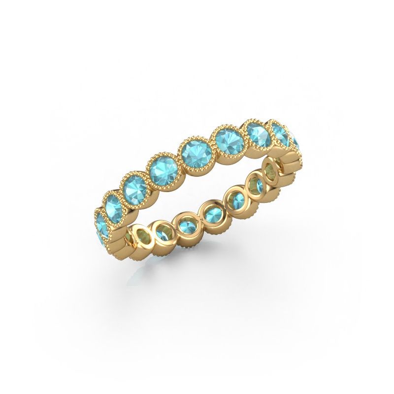 Ring Mariam 0.07 585 gold blue topaz 2.7 mm