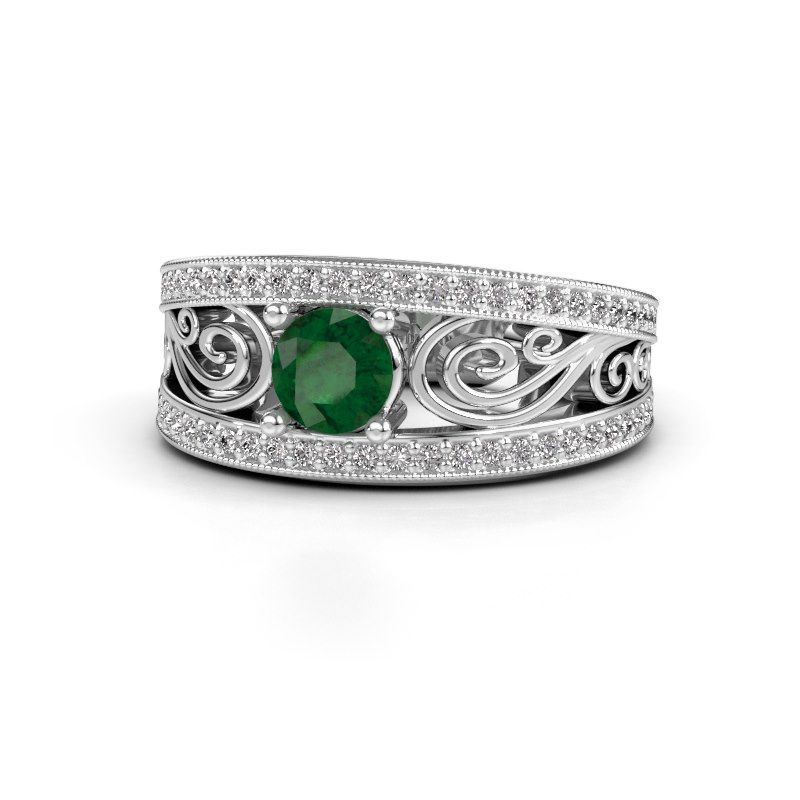 Image of Ring Julliana<br/>585 white gold<br/>Emerald 5 mm