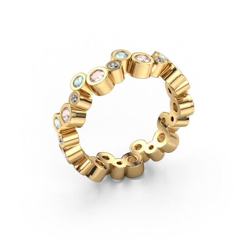 Ring Tessa 585 gold morganite champagne 2.5 mm