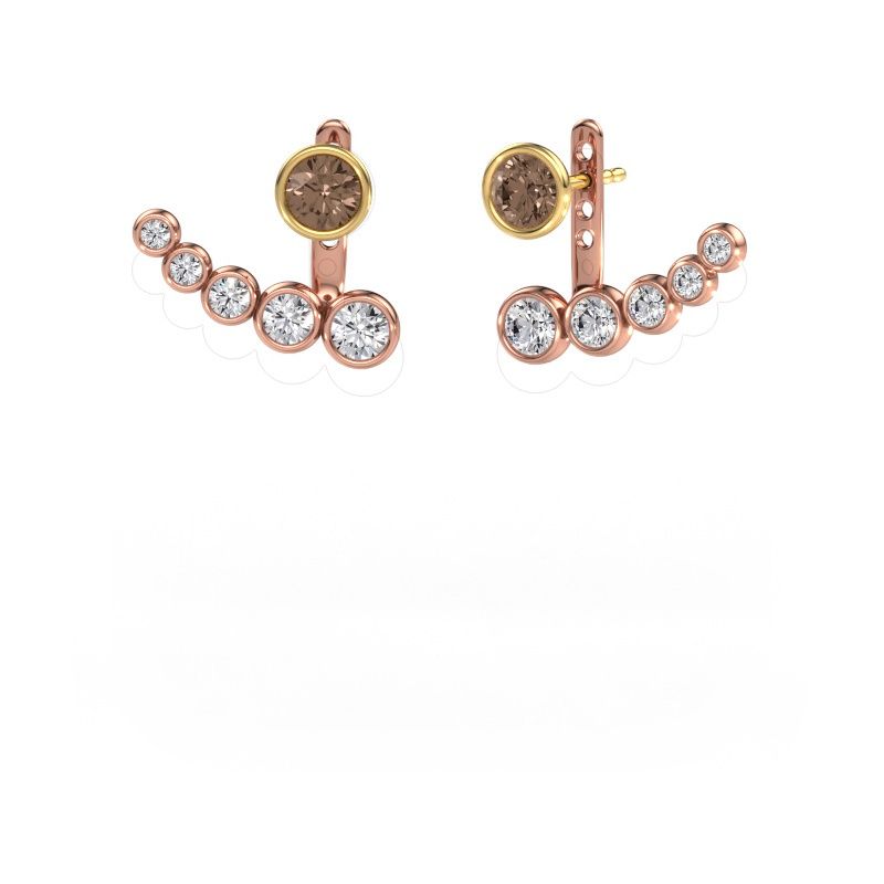 Ohrringe Wendy 585 Roségold Braun Diamant 2.19 crt
