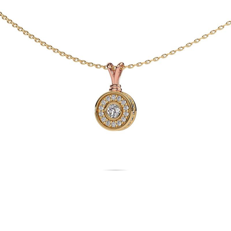 Anhänger Roos 585 Roségold Diamant 0.301 crt