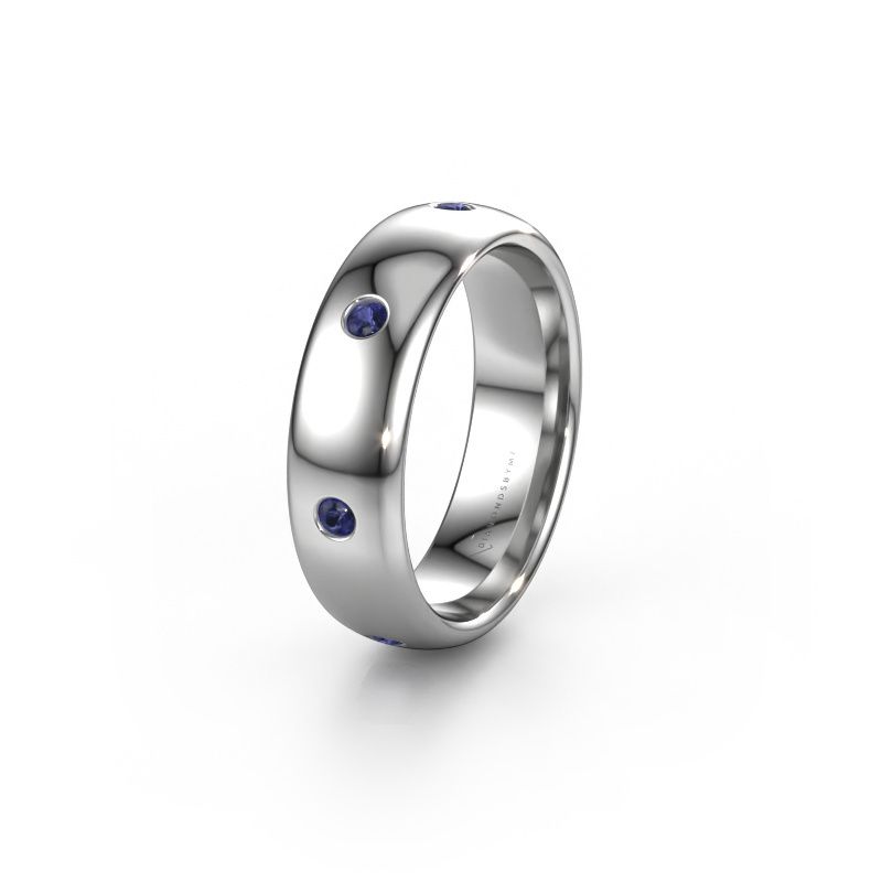 Ehering WH0105L36BP 585 Weißgold Saphir ±6x2 mm