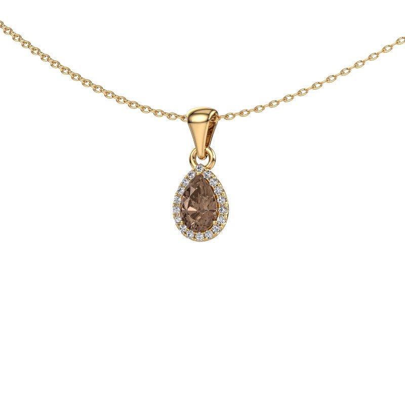 Pendant Seline per 585 gold brown diamond 0.45 crt