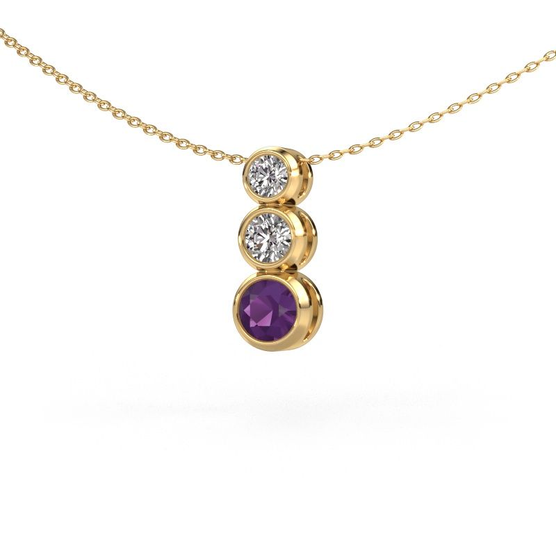 Pendant Linda 585 gold amethyst 5 mm