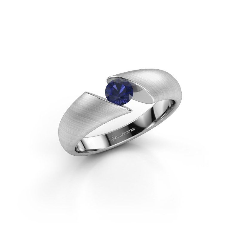 Image of Ring Hojalien 1<br/>585 white gold<br/>Sapphire 4.2 mm