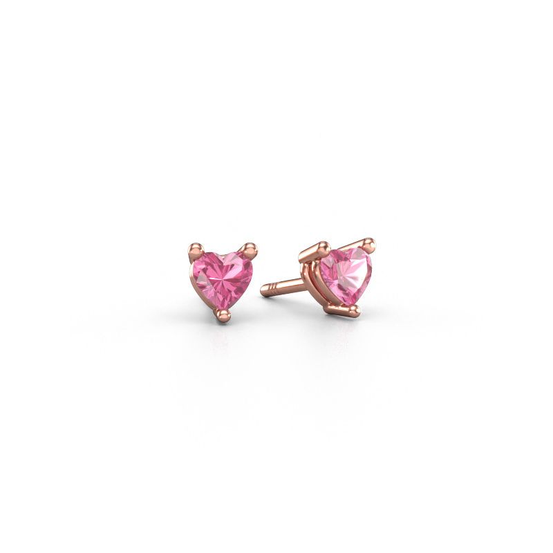 Ohrsteckers Garnet 585 Roségold Pink Saphir 4 mm