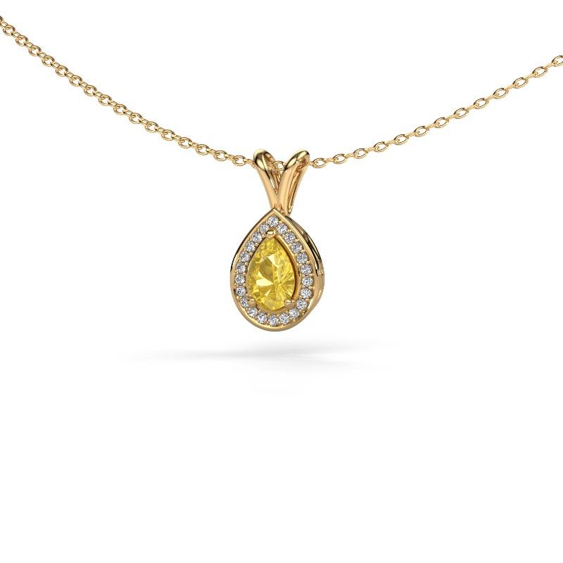 Anhänger Ginger 585 Gold Gelb Saphir 7x5 mm