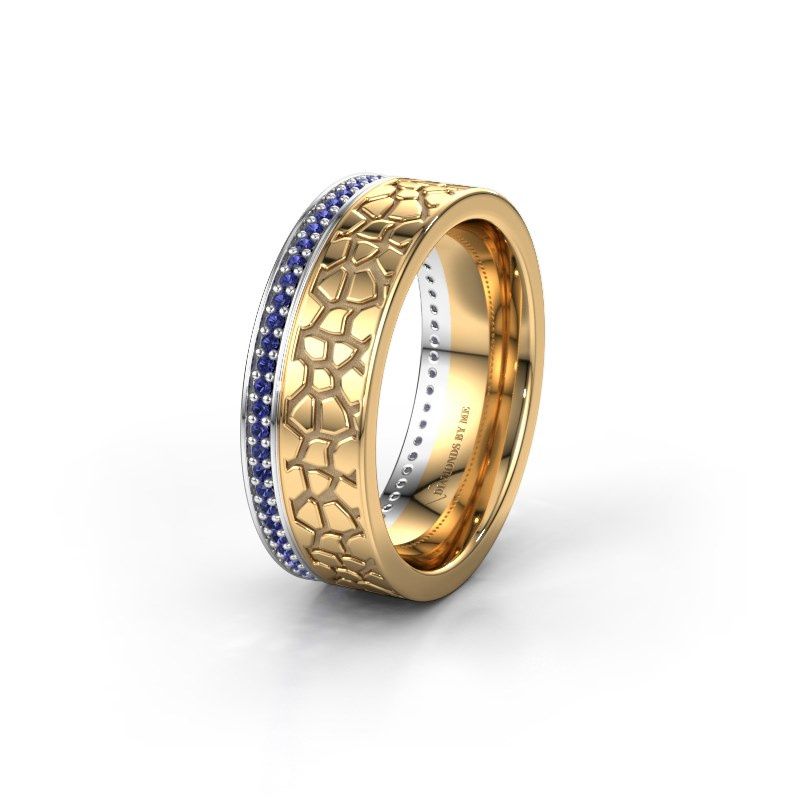 Image of Wedding ring WH2070L17C<br/>585 white gold ±7x2.2 mm<br/>Sapphire