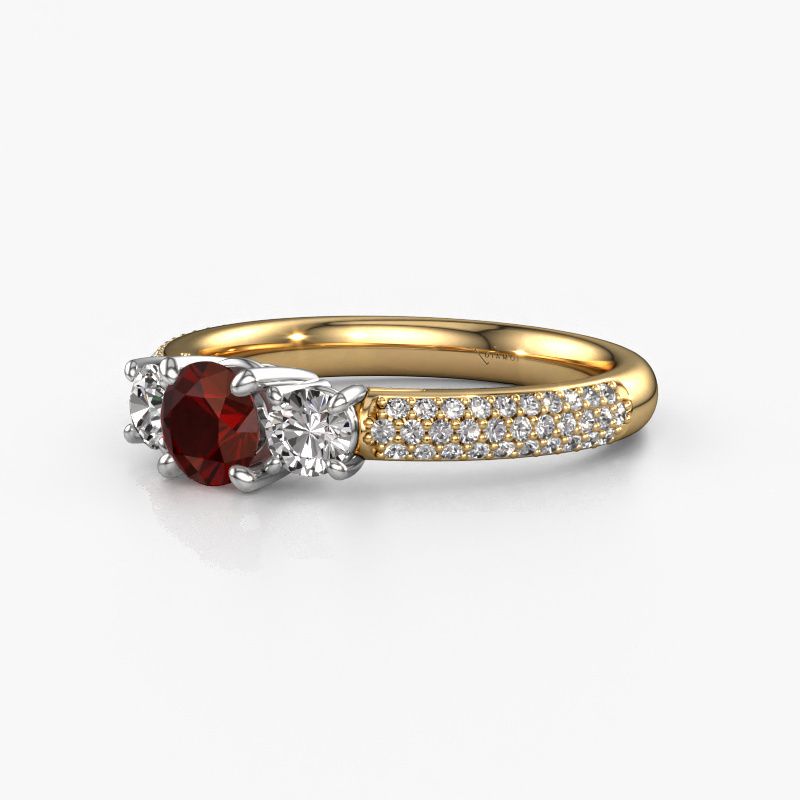 Image of Engagement Ring Marielle Rnd<br/>585 gold<br/>Garnet 5 mm