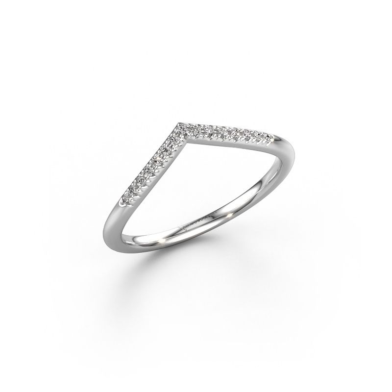 Aanschuifring SR10D2H 585 witgoud lab-grown diamant 0.075 crt