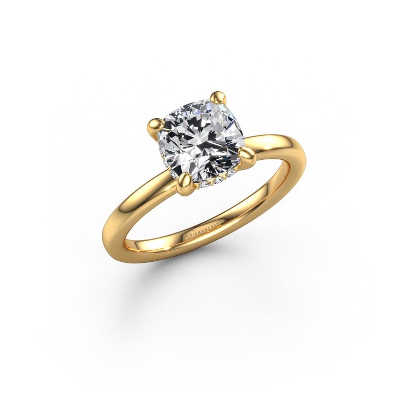 Engagement ring Simone CUS 2 585 gold lab grown diamond 2.06 crt