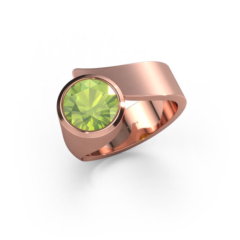 Ring Nakia 585 rose gold peridot 8 mm