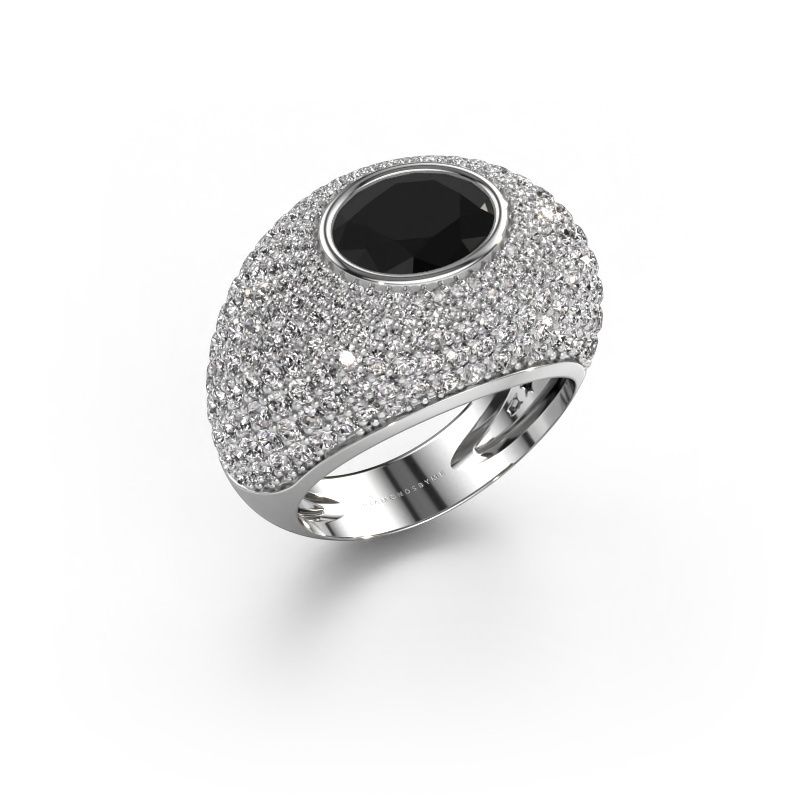 Bague Armida 950 platine diamant noir 2.16 crt