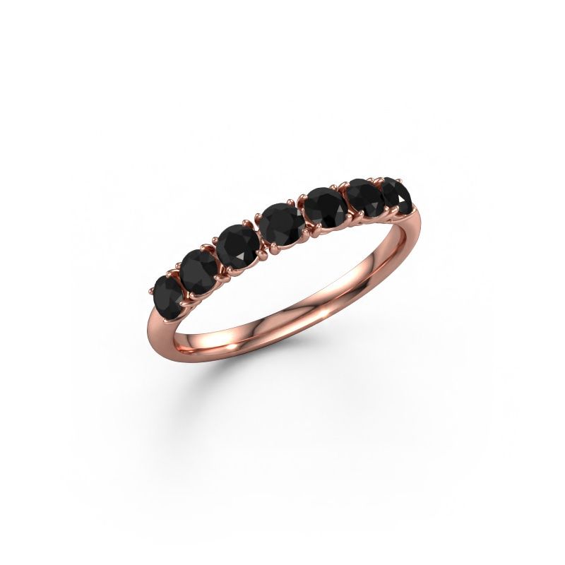 Ring Vivienne Half 585 Roségold Schwarz Diamant 0.798 crt