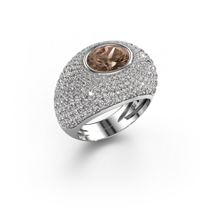 Bague Armida 585 or blanc diamant brun 1.80 crt