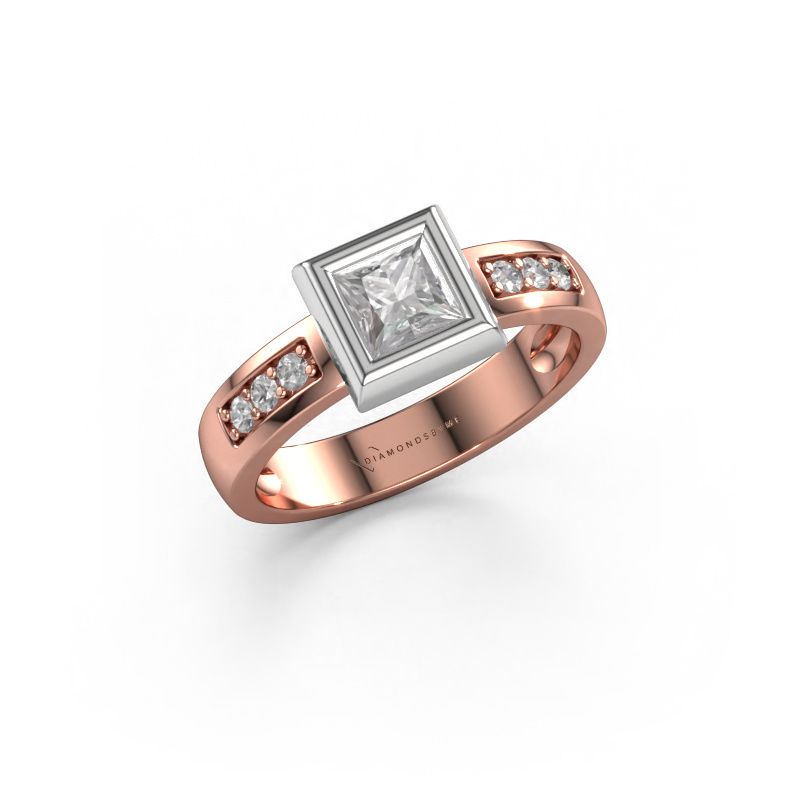 Ring Charlotte Square 585 Roségold Diamant 0.50 crt