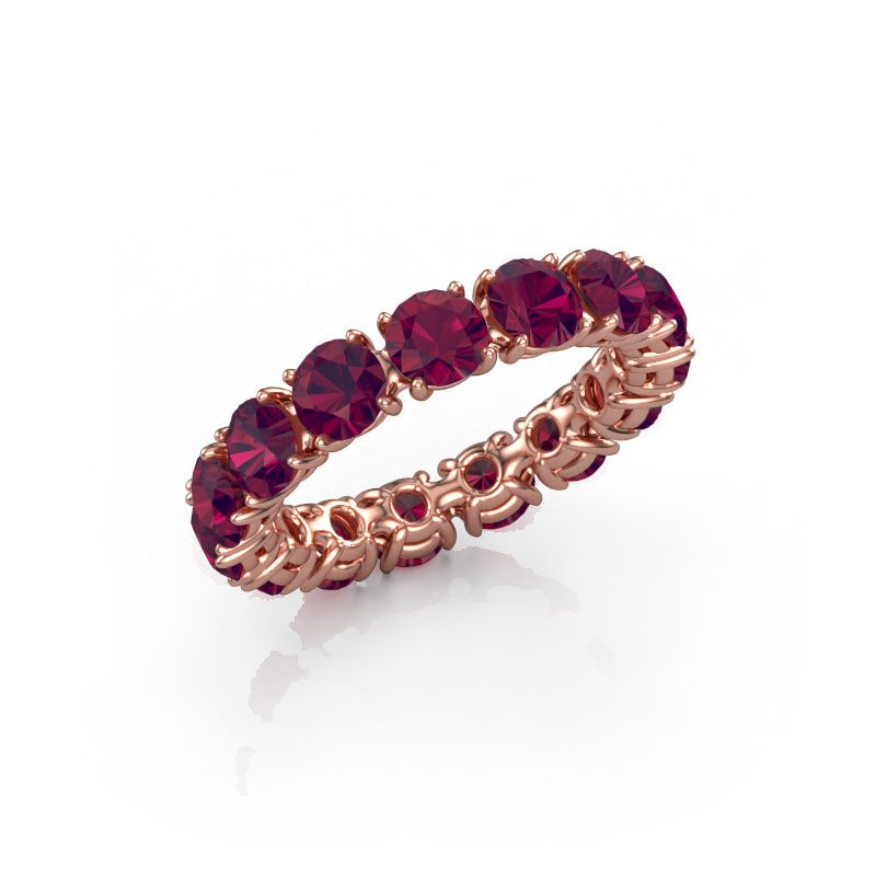 Ring Vivienne 4.2 585 rosé goud rhodoliet 4.2 mm