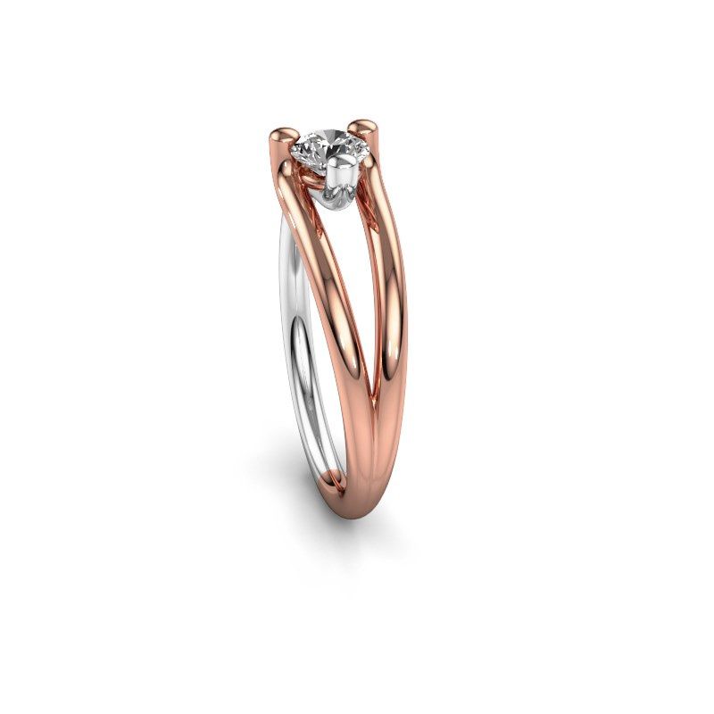 Image of Ring Roosmarijn<br/>585 rose gold<br/>Diamond 0.30 crt