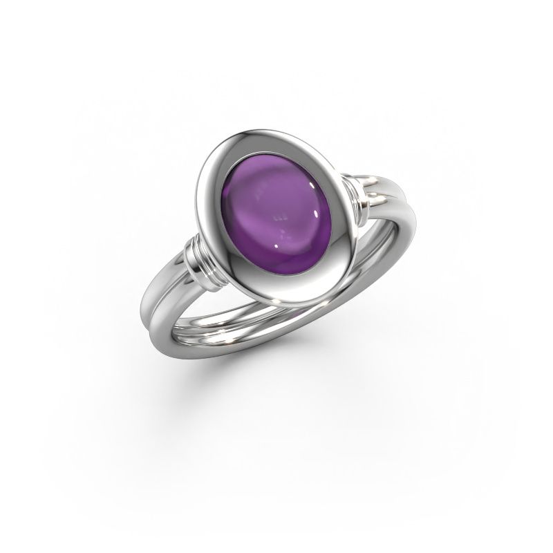 Ring Brittni 950 platinum amethyst 7x5 mm