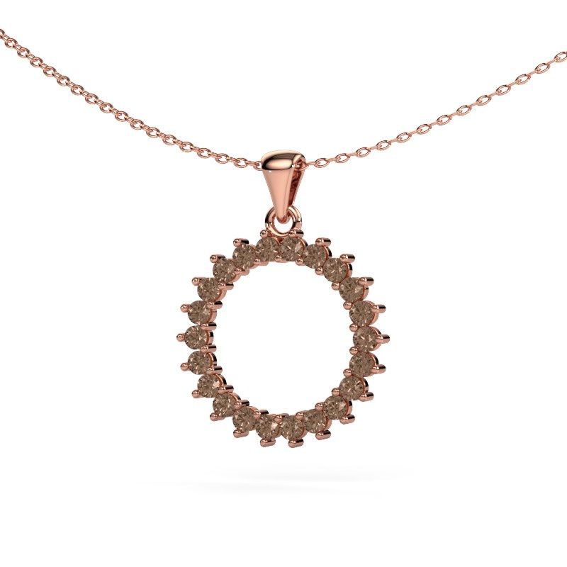 Anhänger Round 3 585 Roségold Braun Diamant 0.660 crt