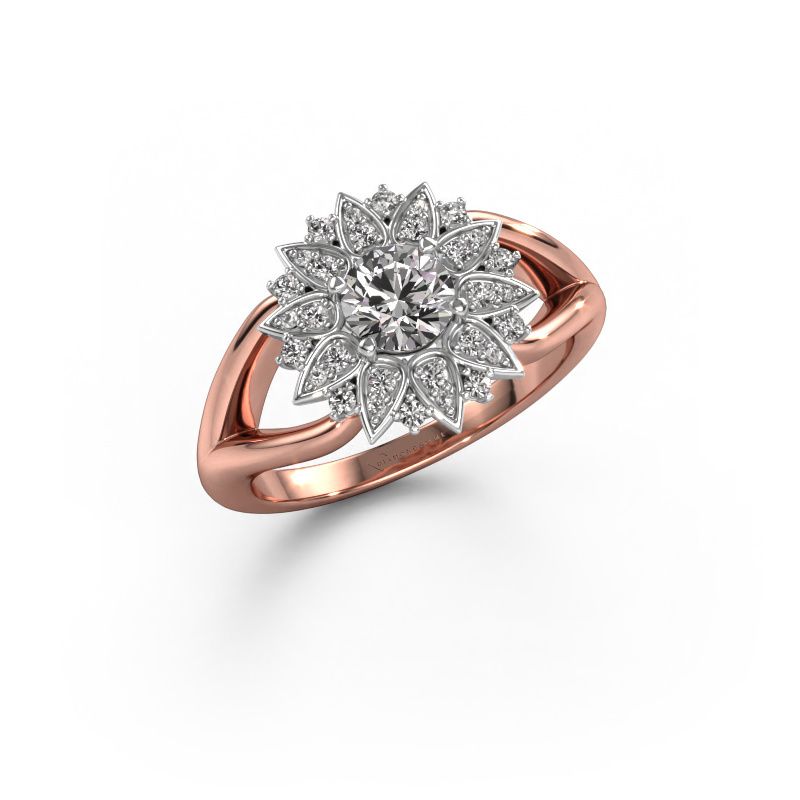 Ring Chasidy 1 585 Roségold Zirkonia 5 mm