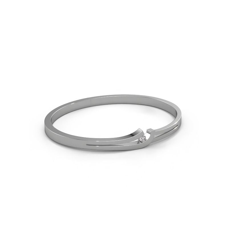 Armring Yentl 585 hvitt gull diamant 0.10 crt