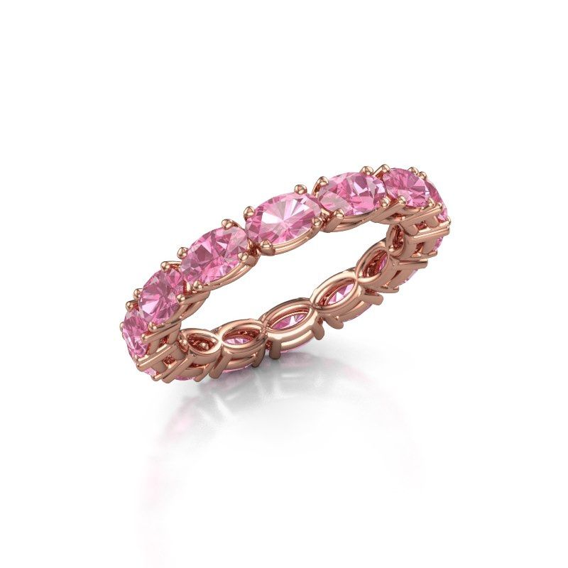 Bild von Ring vivienne ovl 5x3<br/>585 Roségold<br/>Pink Saphir 5x3 mm