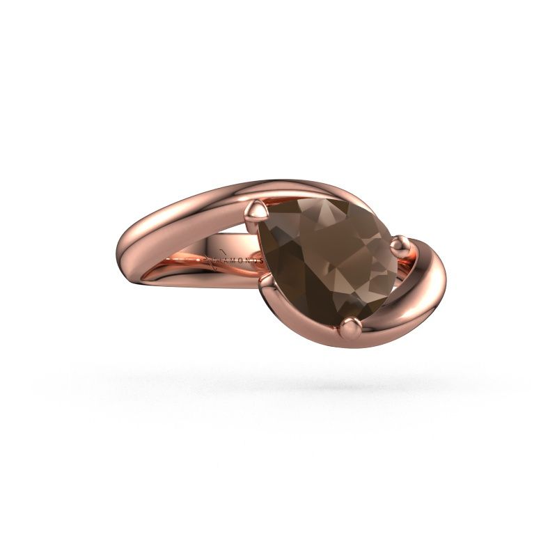 Verlobungsring Aida PER 585 Roségold Rauchquarz 9x7 mm