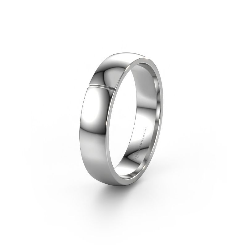 Wedding ring WH1100M25AP 585 white gold ±5x1.7 mm