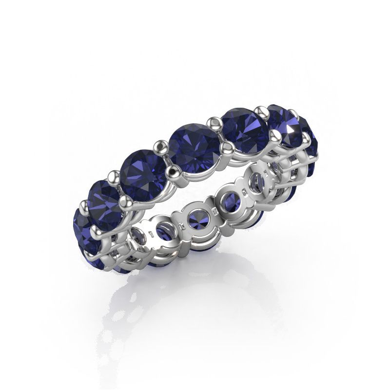 Stackable ring Michelle full 4.7 585 white gold sapphire 4.7 mm