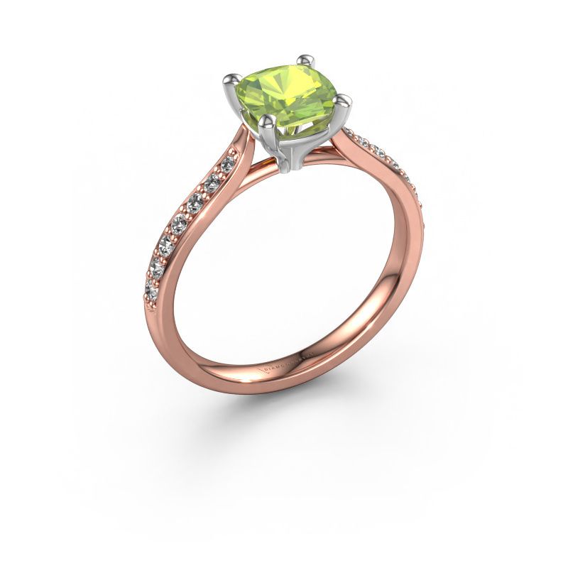 Engagement ring Mignon CUS 2 585 rose gold peridot 6 mm