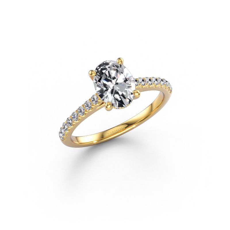 Engagement ring Sophie OVL 585 gold lab grown diamond 1.10 crt